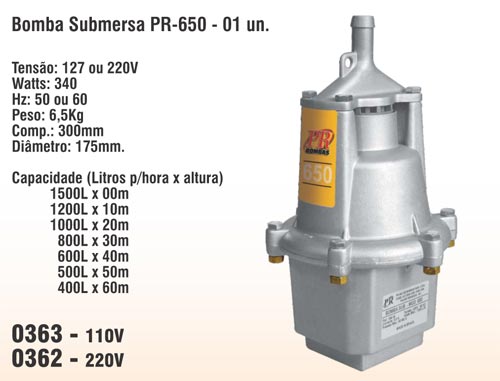 Bomba Submersa PR-650